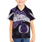 Personalized Fremantle Dockers Football Hawaiian Shirt Easter Egg Pattern Purple Monochrome Tribal Dot Style