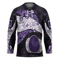 Personalized Fremantle Dockers Football Hockey Jersey Easter Egg Pattern Purple Monochrome Tribal Dot Style