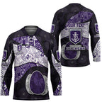 Personalized Fremantle Dockers Football Hockey Jersey Easter Egg Pattern Purple Monochrome Tribal Dot Style