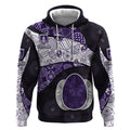 Personalized Fremantle Dockers Football Hoodie Easter Egg Pattern Purple Monochrome Tribal Dot Style