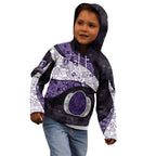 Personalized Fremantle Dockers Football Kid Hoodie Easter Egg Pattern Purple Monochrome Tribal Dot Style
