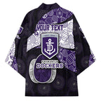 Personalized Fremantle Dockers Football Kimono Easter Egg Pattern Purple Monochrome Tribal Dot Style