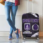 Personalized Fremantle Dockers Football Luggage Cover Easter Egg Pattern Purple Monochrome Tribal Dot Style