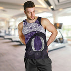 Personalized Fremantle Dockers Football Men Tank Top Easter Egg Pattern Purple Monochrome Tribal Dot Style