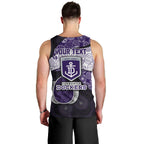 Personalized Fremantle Dockers Football Men Tank Top Easter Egg Pattern Purple Monochrome Tribal Dot Style