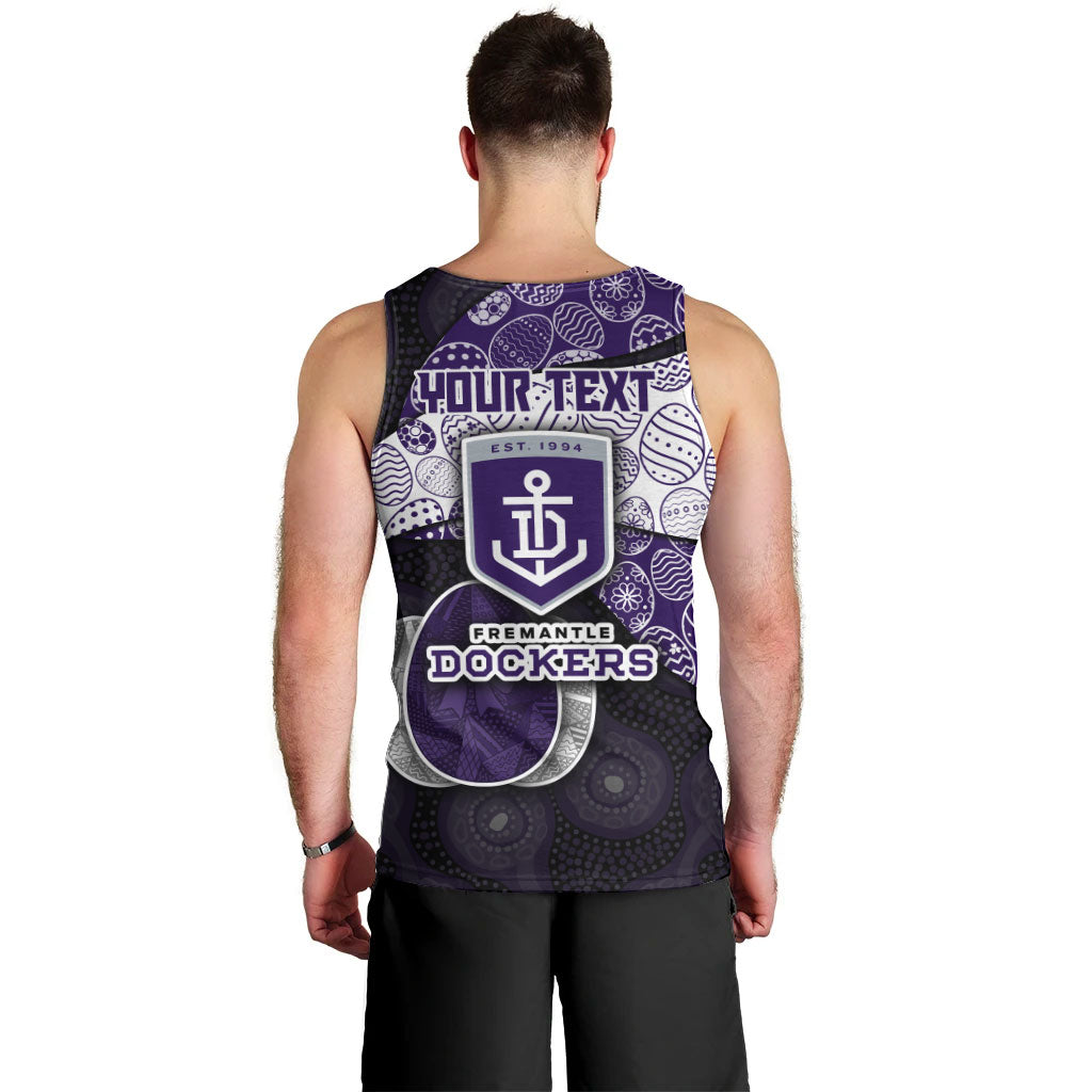 Personalized Fremantle Dockers Football Men Tank Top Easter Egg Pattern Purple Monochrome Tribal Dot Style