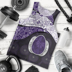Personalized Fremantle Dockers Football Men Tank Top Easter Egg Pattern Purple Monochrome Tribal Dot Style