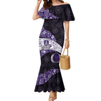 Personalized Fremantle Dockers Football Mermaid Dress Easter Egg Pattern Purple Monochrome Tribal Dot Style