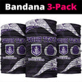 Personalized Fremantle Dockers Football Neck Gaiter Easter Egg Pattern Purple Monochrome Tribal Dot Style