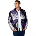 Personalized Fremantle Dockers Football Padded Jacket Easter Egg Pattern Purple Monochrome Tribal Dot Style