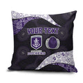 Personalized Fremantle Dockers Football Pillow Cover Easter Egg Pattern Purple Monochrome Tribal Dot Style