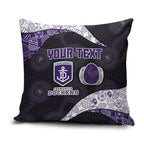 Personalized Fremantle Dockers Football Pillow Cover Easter Egg Pattern Purple Monochrome Tribal Dot Style