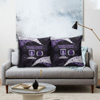 Personalized Fremantle Dockers Football Pillow Cover Easter Egg Pattern Purple Monochrome Tribal Dot Style