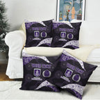 Personalized Fremantle Dockers Football Pillow Cover Easter Egg Pattern Purple Monochrome Tribal Dot Style