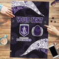 Personalized Fremantle Dockers Football Puzzle Easter Egg Pattern Purple Monochrome Tribal Dot Style