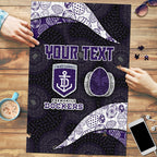 Personalized Fremantle Dockers Football Puzzle Easter Egg Pattern Purple Monochrome Tribal Dot Style