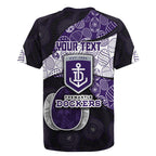 Personalized Fremantle Dockers Football Rugby Jersey Easter Egg Pattern Purple Monochrome Tribal Dot Style