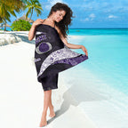 Personalized Fremantle Dockers Football Sarong Easter Egg Pattern Purple Monochrome Tribal Dot Style