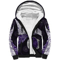 Personalized Fremantle Dockers Football Sherpa Hoodie Easter Egg Pattern Purple Monochrome Tribal Dot Style