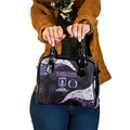 Personalized Fremantle Dockers Football Shoulder Handbag Easter Egg Pattern Purple Monochrome Tribal Dot Style