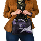 Personalized Fremantle Dockers Football Shoulder Handbag Easter Egg Pattern Purple Monochrome Tribal Dot Style