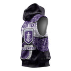 Personalized Fremantle Dockers Football Sleeveless Hoodie Easter Egg Pattern Purple Monochrome Tribal Dot Style