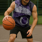 Personalized Fremantle Dockers Football Sleeveless Hoodie Easter Egg Pattern Purple Monochrome Tribal Dot Style