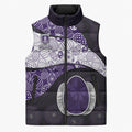 Personalized Fremantle Dockers Football Sleeveless Puffer Jacket Easter Egg Pattern Purple Monochrome Tribal Dot Style