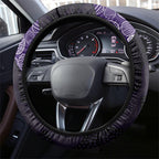 Fremantle Dockers Football Steering Wheel Cover Easter Egg Pattern Purple Monochrome Tribal Dot Style
