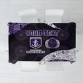 Personalized Fremantle Dockers Football Tablecloth Easter Egg Pattern Purple Monochrome Tribal Dot Style