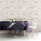 Personalized Fremantle Dockers Football Tablecloth Easter Egg Pattern Purple Monochrome Tribal Dot Style