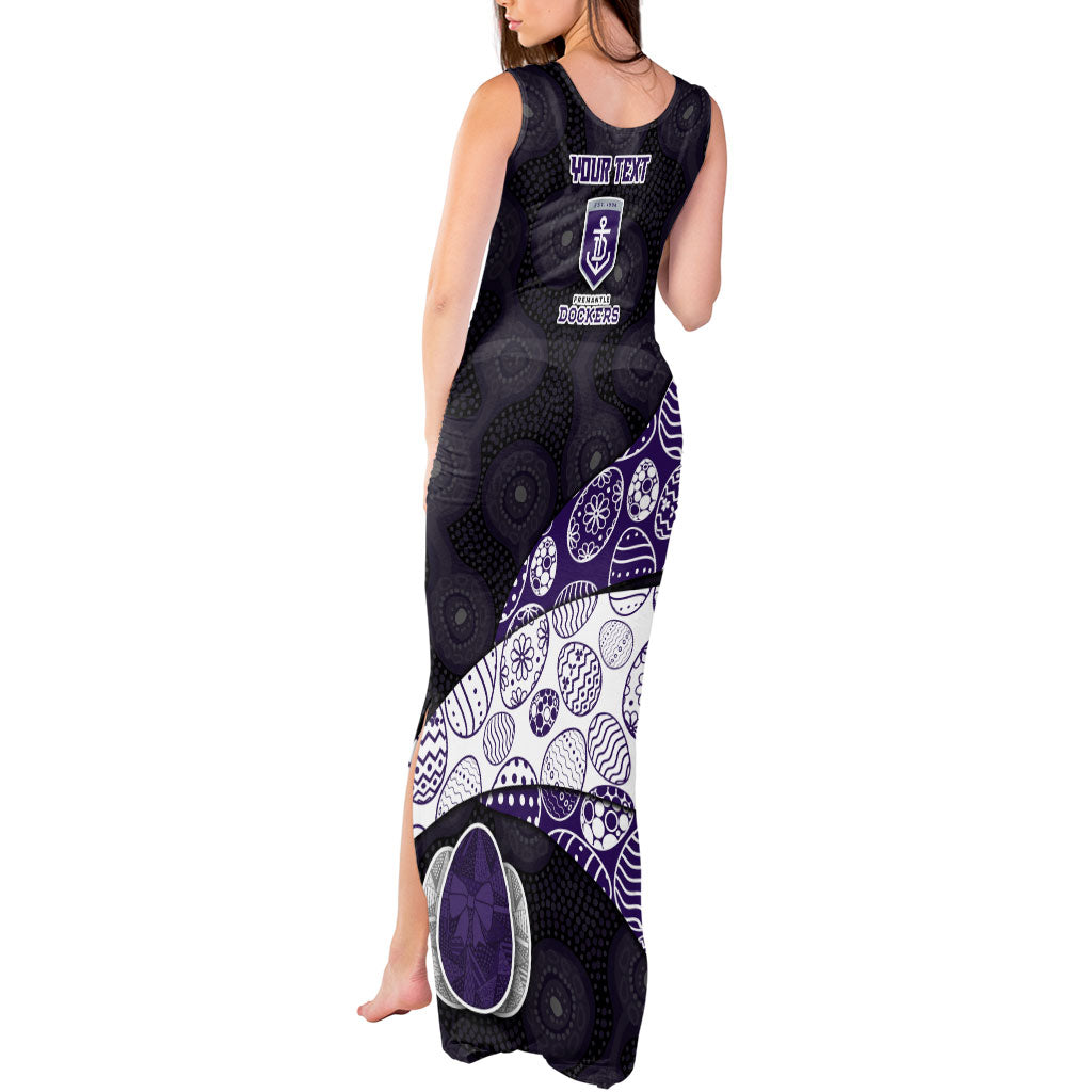 Personalized Fremantle Dockers Football Tank Maxi Dress Easter Egg Pattern Purple Monochrome Tribal Dot Style
