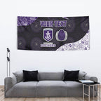 Personalized Fremantle Dockers Football Tapestry Easter Egg Pattern Purple Monochrome Tribal Dot Style