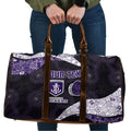 Personalized Fremantle Dockers Football Travel Bag Easter Egg Pattern Purple Monochrome Tribal Dot Style