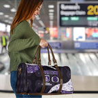 Personalized Fremantle Dockers Football Travel Bag Easter Egg Pattern Purple Monochrome Tribal Dot Style