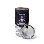 Personalized Fremantle Dockers Football Tumbler Cup Easter Egg Pattern Purple Monochrome Tribal Dot Style