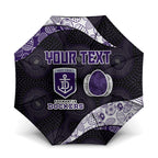 Personalized Fremantle Dockers Football Umbrella Easter Egg Pattern Purple Monochrome Tribal Dot Style