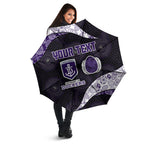 Personalized Fremantle Dockers Football Umbrella Easter Egg Pattern Purple Monochrome Tribal Dot Style