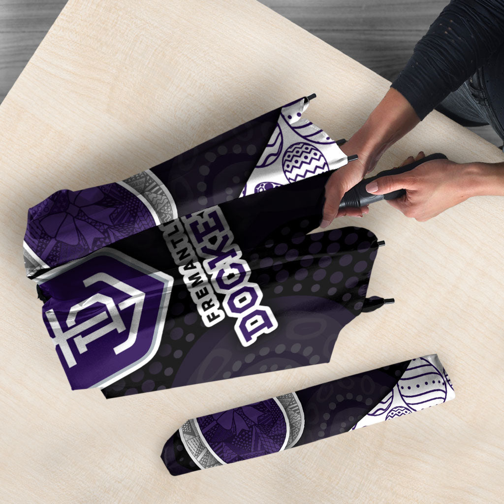 Personalized Fremantle Dockers Football Umbrella Easter Egg Pattern Purple Monochrome Tribal Dot Style