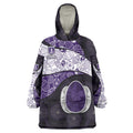 Personalized Fremantle Dockers Football Wearable Blanket Hoodie Easter Egg Pattern Purple Monochrome Tribal Dot Style