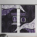 Personalized Fremantle Dockers Football Window Curtain Easter Egg Pattern Purple Monochrome Tribal Dot Style