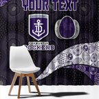 Personalized Fremantle Dockers Football Window Curtain Easter Egg Pattern Purple Monochrome Tribal Dot Style