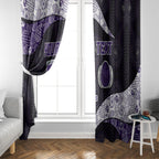 Personalized Fremantle Dockers Football Window Curtain Easter Egg Pattern Purple Monochrome Tribal Dot Style