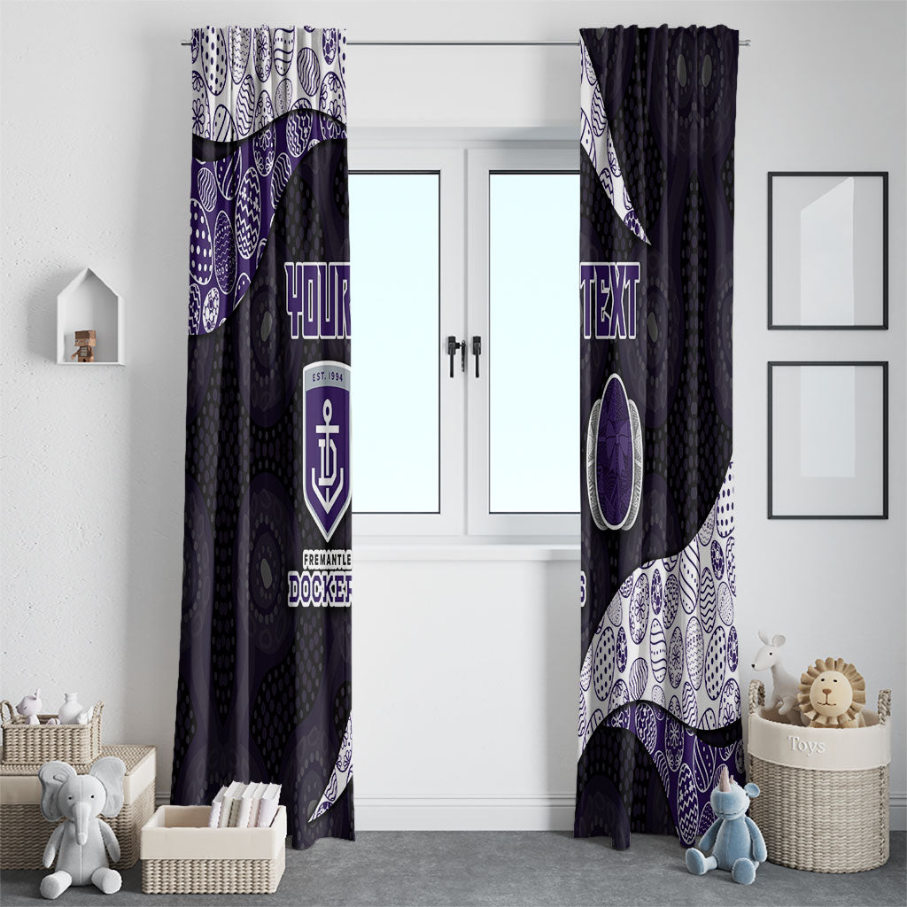 Personalized Fremantle Dockers Football Window Curtain Easter Egg Pattern Purple Monochrome Tribal Dot Style