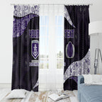 Personalized Fremantle Dockers Football Window Curtain Easter Egg Pattern Purple Monochrome Tribal Dot Style