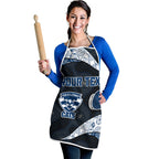 Personalized Geelong Cats Football Apron Easter Egg Pattern Blue Monochrome Tribal Dot Style
