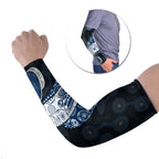 Personalized Geelong Cats Football Arm Sleeves Easter Egg Pattern Blue Monochrome Tribal Dot Style