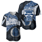 Personalized Geelong Cats Football Baseball Jersey Easter Egg Pattern Blue Monochrome Tribal Dot Style