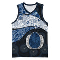 Personalized Geelong Cats Football Basketball Jersey Easter Egg Pattern Blue Monochrome Tribal Dot Style