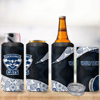 Personalized Geelong Cats Football 4 in 1 Can Cooler Tumbler Easter Egg Pattern Blue Monochrome Tribal Dot Style